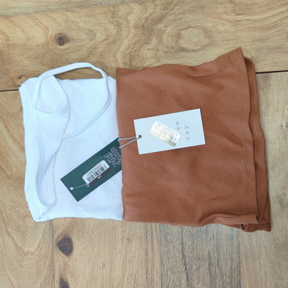 Women's 2-Pack Tank Top Brown & White